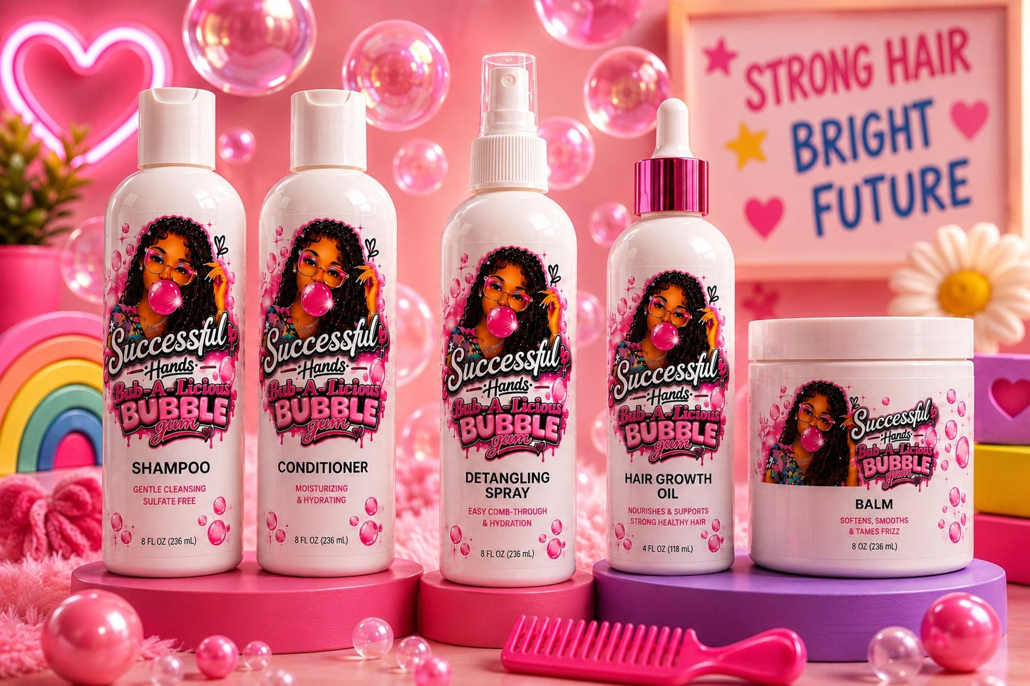 Successful Hands® Bub-A-Licious Bubble Gum Kids Hair Care Collection